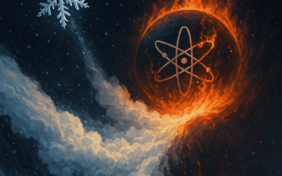 The flake that enters the Hub — winter builds what spring will release