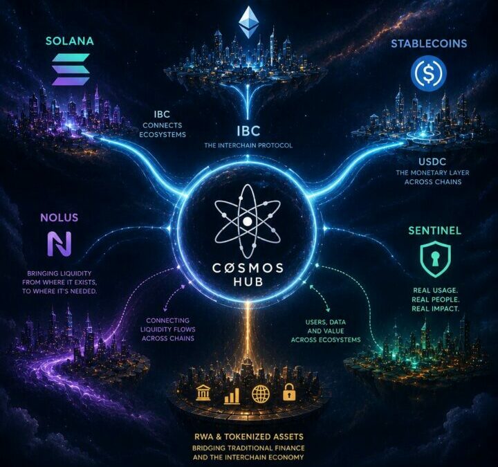 Chronique du vendredi — Et si Cosmos cessait enfin de chercher ce qu&rsquo;il veut devenir ?Cosmos, Cosmos Hub, ATOM, Interchain, IBC, IBC Eureka, Mintscan, Skip Protocol, Stablecoins, USDC, Noble, Injective, Solana, Nolus, Sentinel, DeFi, RWA, Finance Institutionnelle, Interopérabilité Blockchain, Écosystème Cosmos, Gouvernance Cosmos, Infrastructure Blockchain, Tokenisation, Actifs Réels Tokenisés, Liquidité Cross-Chain, Chronique du Vendredi, Snow-Fall.io